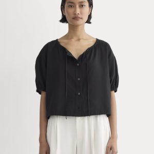 The Gauze Button-Up | Black