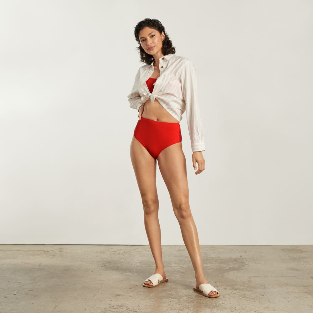 The High-Rise Hipster Bottom | Bright Red - Image 6