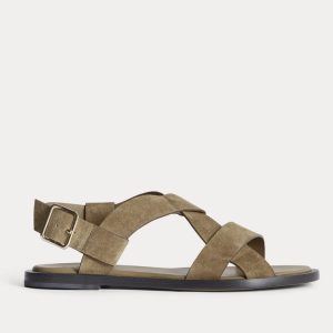 The City Strap Sandal | Sand Suede