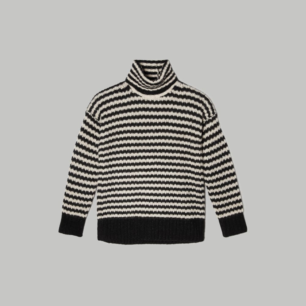 The Cloud Turtleneck | Black / Oatmeal - Image 2