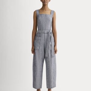 The Utility Coverall in Linen | Navy Chambray