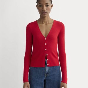 The Cardigan in Ultrasoft Merino | Classic Red