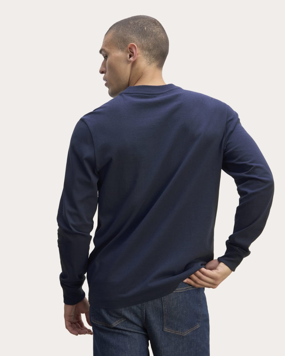 The Premium-Weight Relaxed Crew | Navy - Image 4