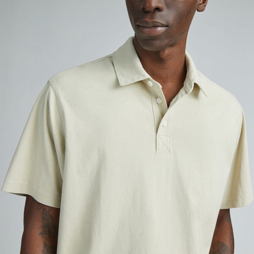 The Premium Weight Relaxed Polo | Pelican - Image 4