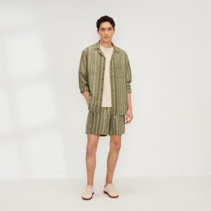 The Linen Easy Short | Seagrass / Kalamata