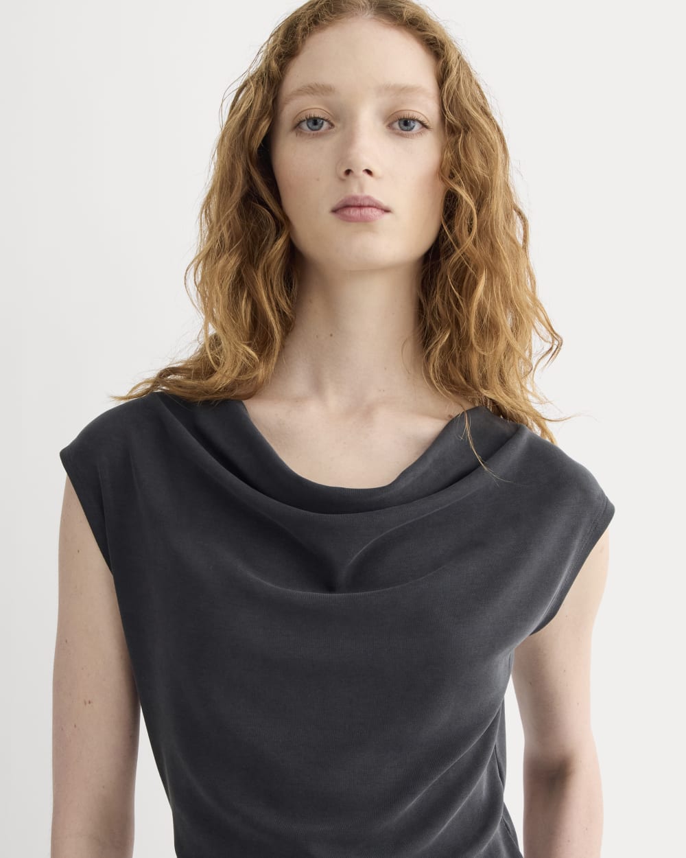 The Draped Top in Butterknit | Black - Image 4