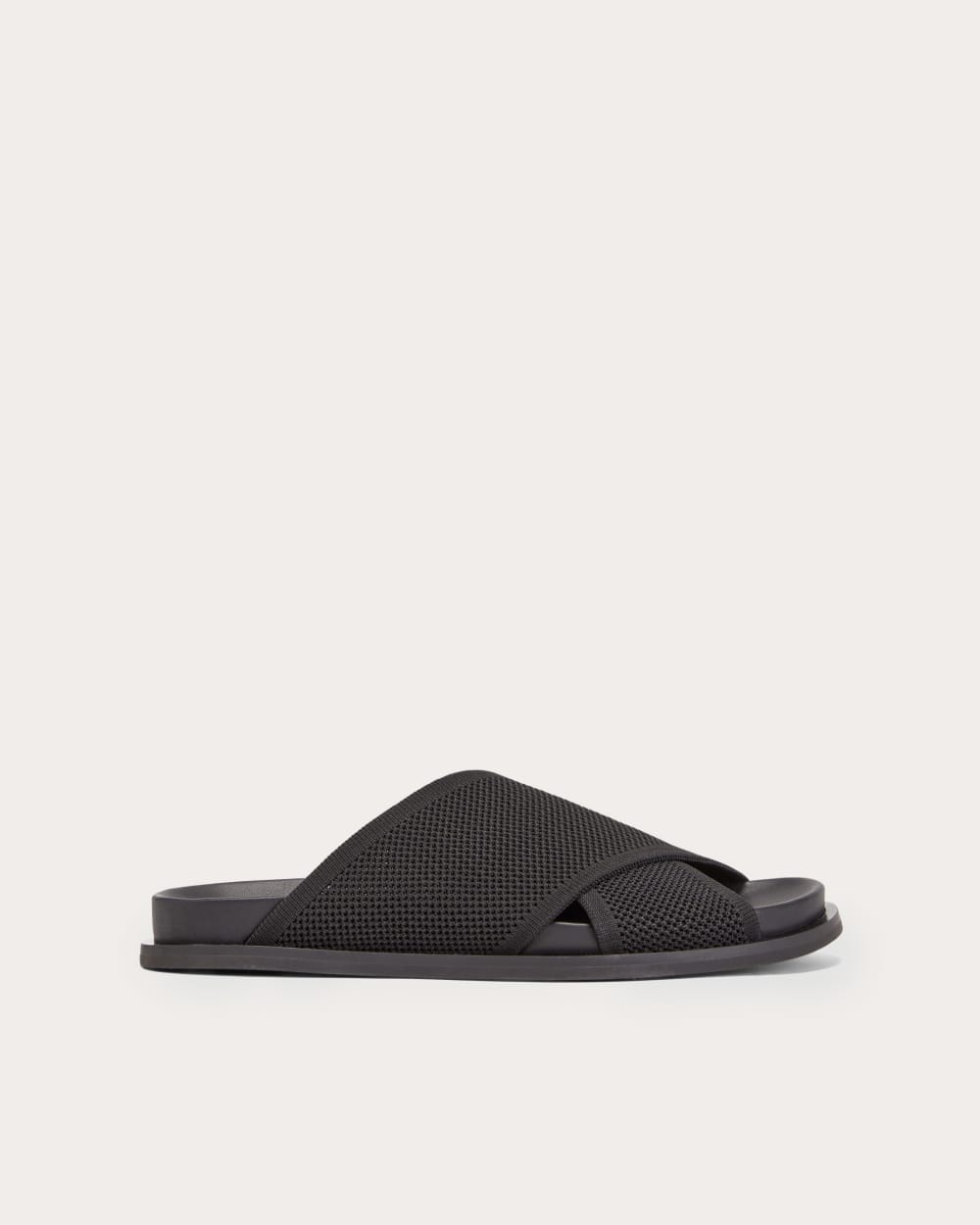 The ReKnit Form Crossover Sandal | Black