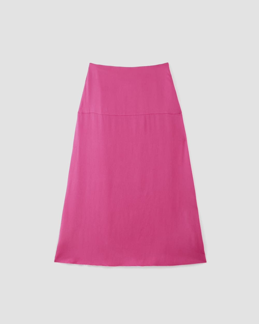 The Hammered Satin Slip Skirt | Fuchsia Pink - Image 2