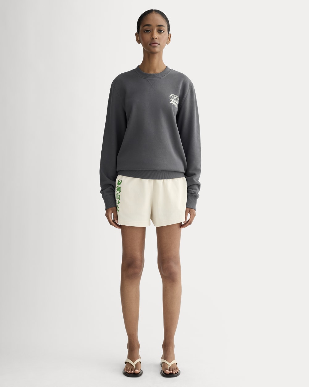 The Everlane x Parks Project French Terry Crew | Forged Iron / Natural - Image 7