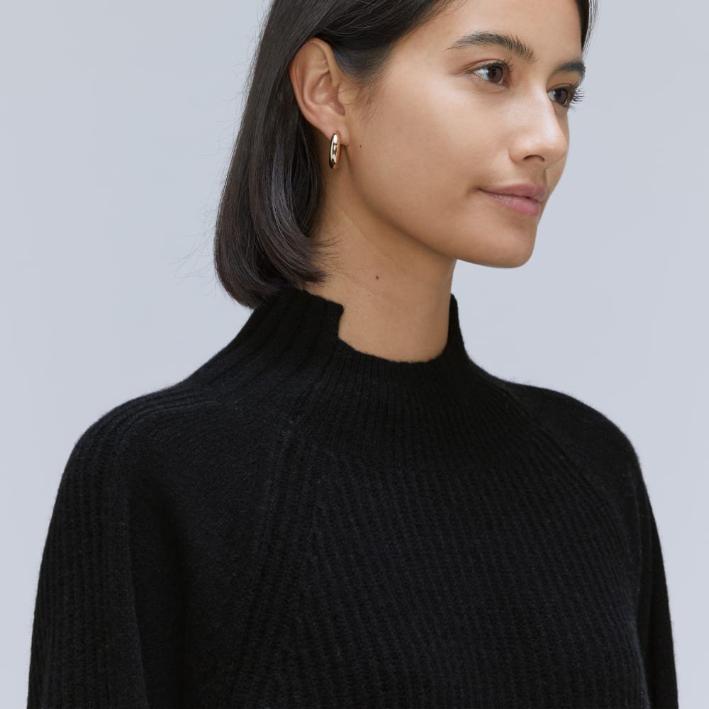 The Cashmere Ribbed Turtleneck | Black - Image 5