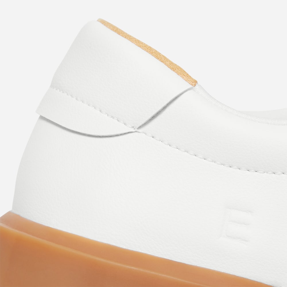 The ReLeather® Tennis Shoe | White / Gum Sole - Image 7