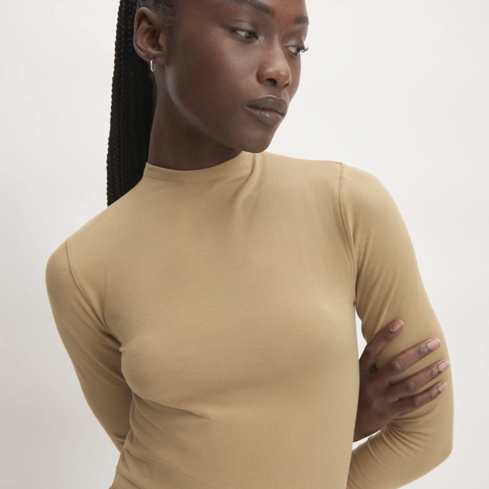 The Supima? Form Funnel Neck Tee | Tiger's Eye - Image 4
