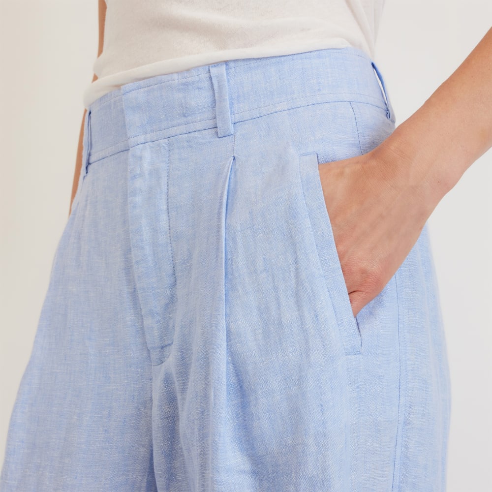 The Linen Way-High® Drape Pant | Light Blue - Image 4