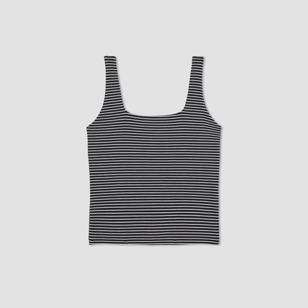 The Supima? Sleeveless Top | Black / White - Image 2