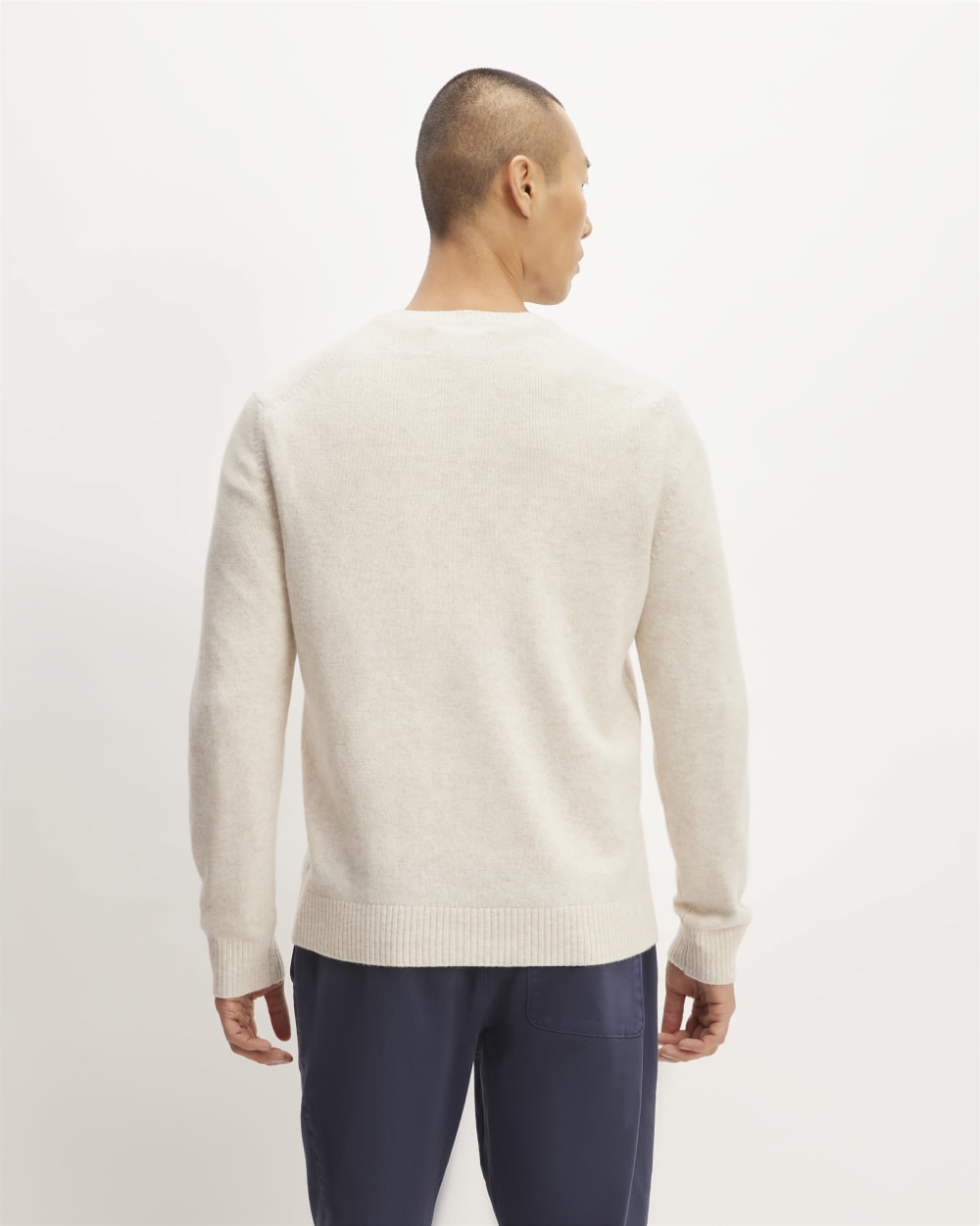 The Premium Merino Crew Neck Sweater | Heathered Oat - Image 6
