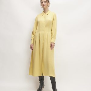 The Hammered Satin Shirt Dress | Raffia