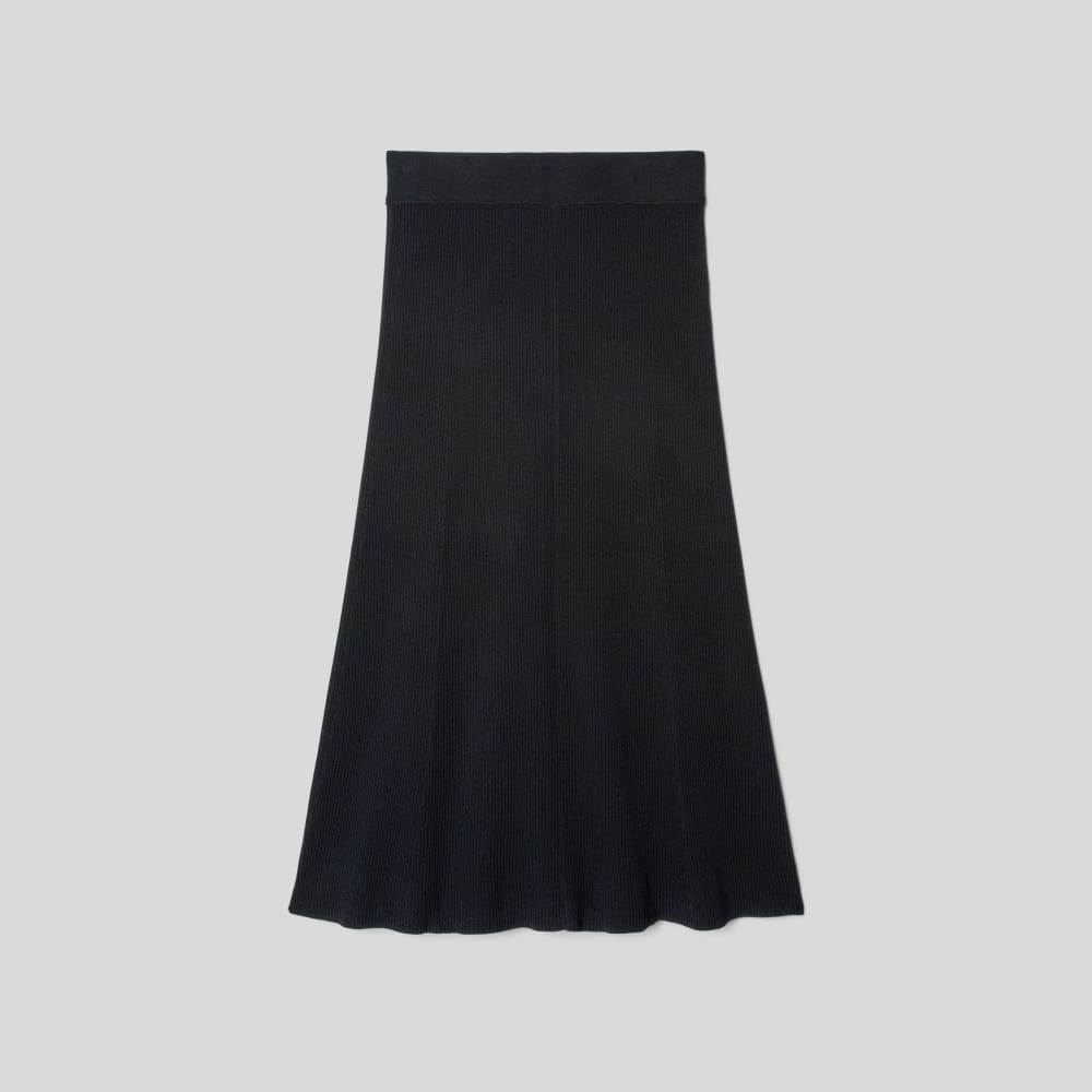 The Ribbed Knit Skirt | Black - Image 2