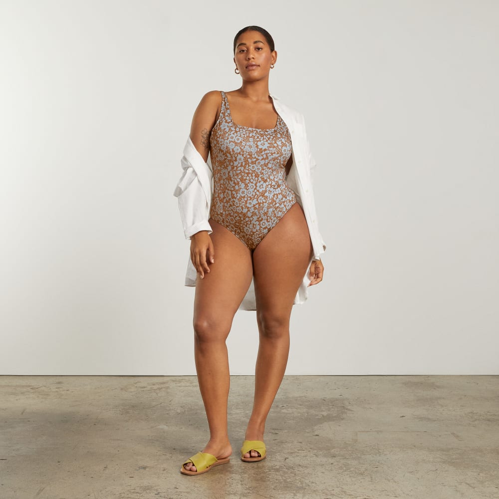 The Square-Neck One-Piece | Honey Floral - Image 5