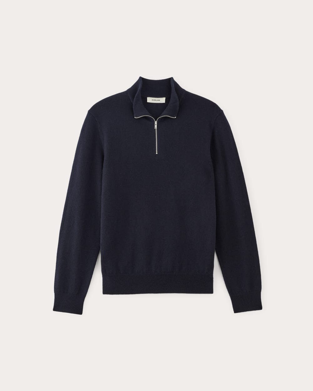 The Quarter-Zip in Cashmere | Navy - Image 2