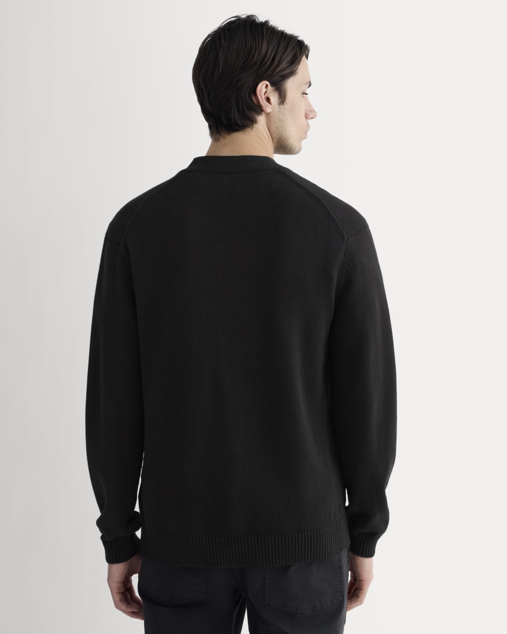 The Classic Cardigan in Everyday Cotton | Black - Image 5