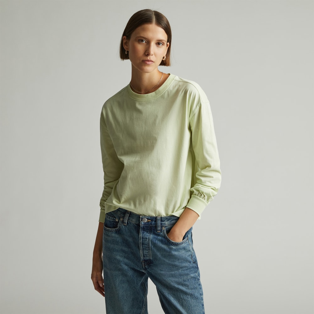 The Organic Cotton Long-Sleeve Tee | Seafoam Green