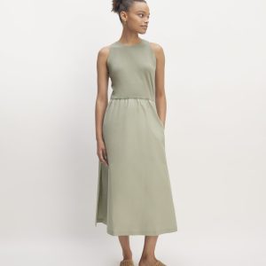 The Supima? High-Neck Riviera Dress | Sage Green