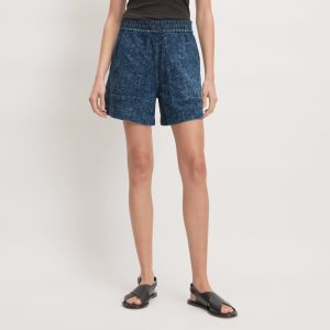 The Denim Utility Short | Dark Painterly Strokes