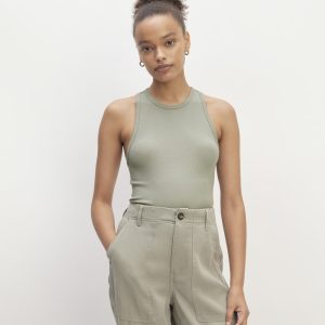 The Luxe Rib Racerback Tank | Sage Green