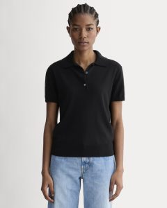 The Polo in Cotton Cashmere | Black