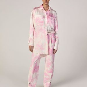 The Everlane x Marques' Almeida Canvas Oversized Barrel Pant | Pink Tie-Dye