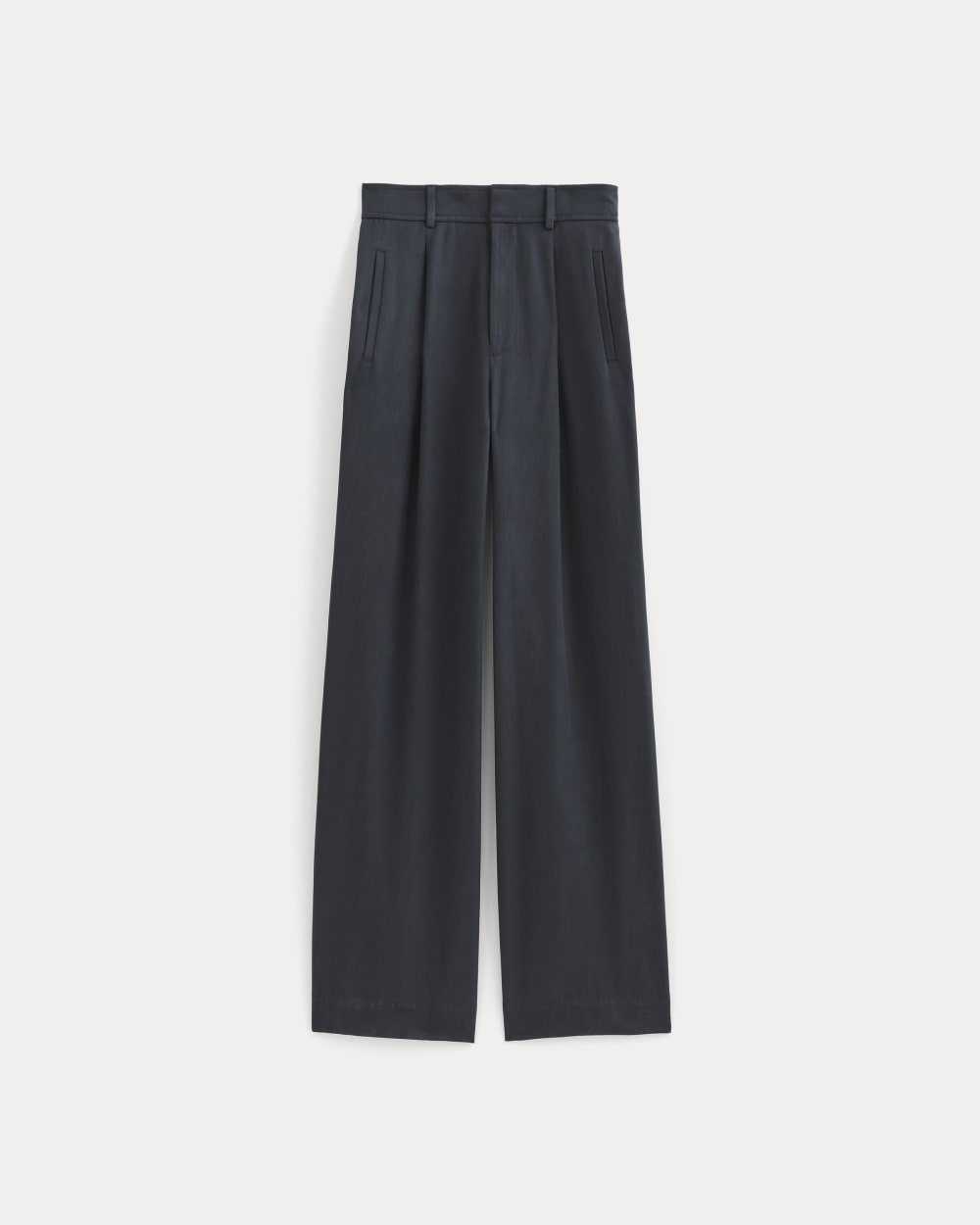 The Draper Pleated Pant in Buttersmooth | Navy | 30 Inseam - Image 2