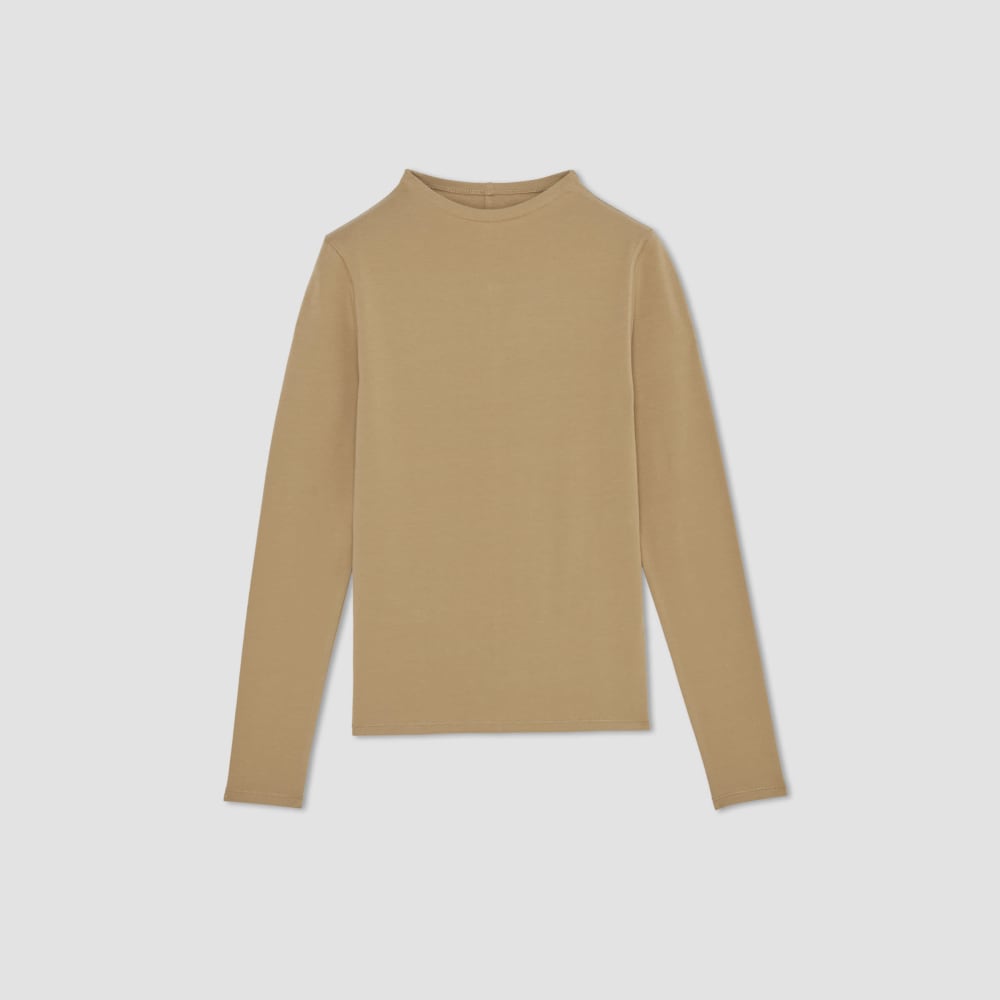 The Supima? Form Funnel Neck Tee | Tiger's Eye - Image 2