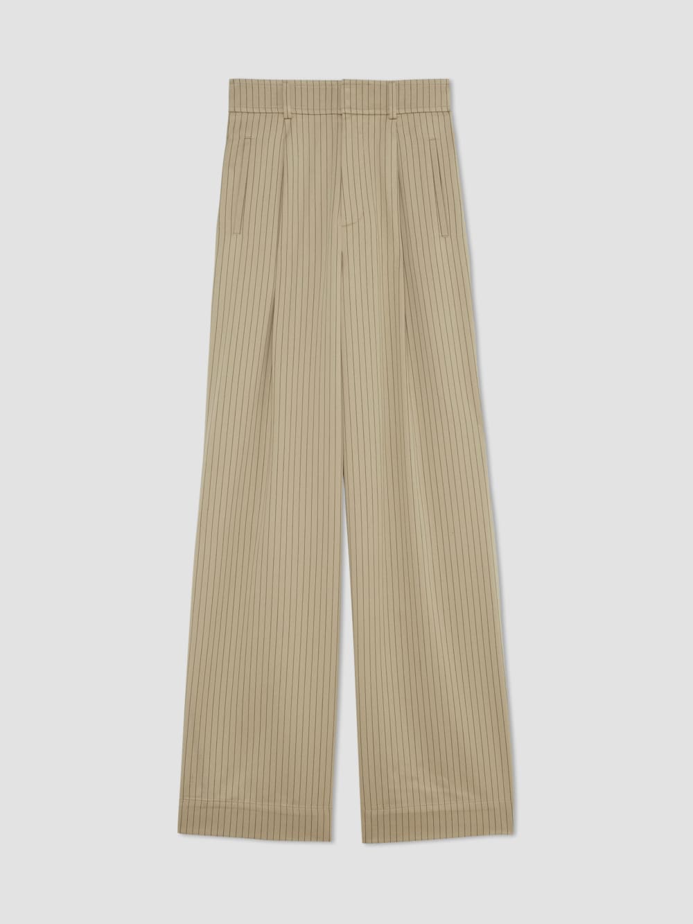 The Draper Pleated Pant in Buttersmooth | Cornstalk / Black | 30 Inseam - Image 2
