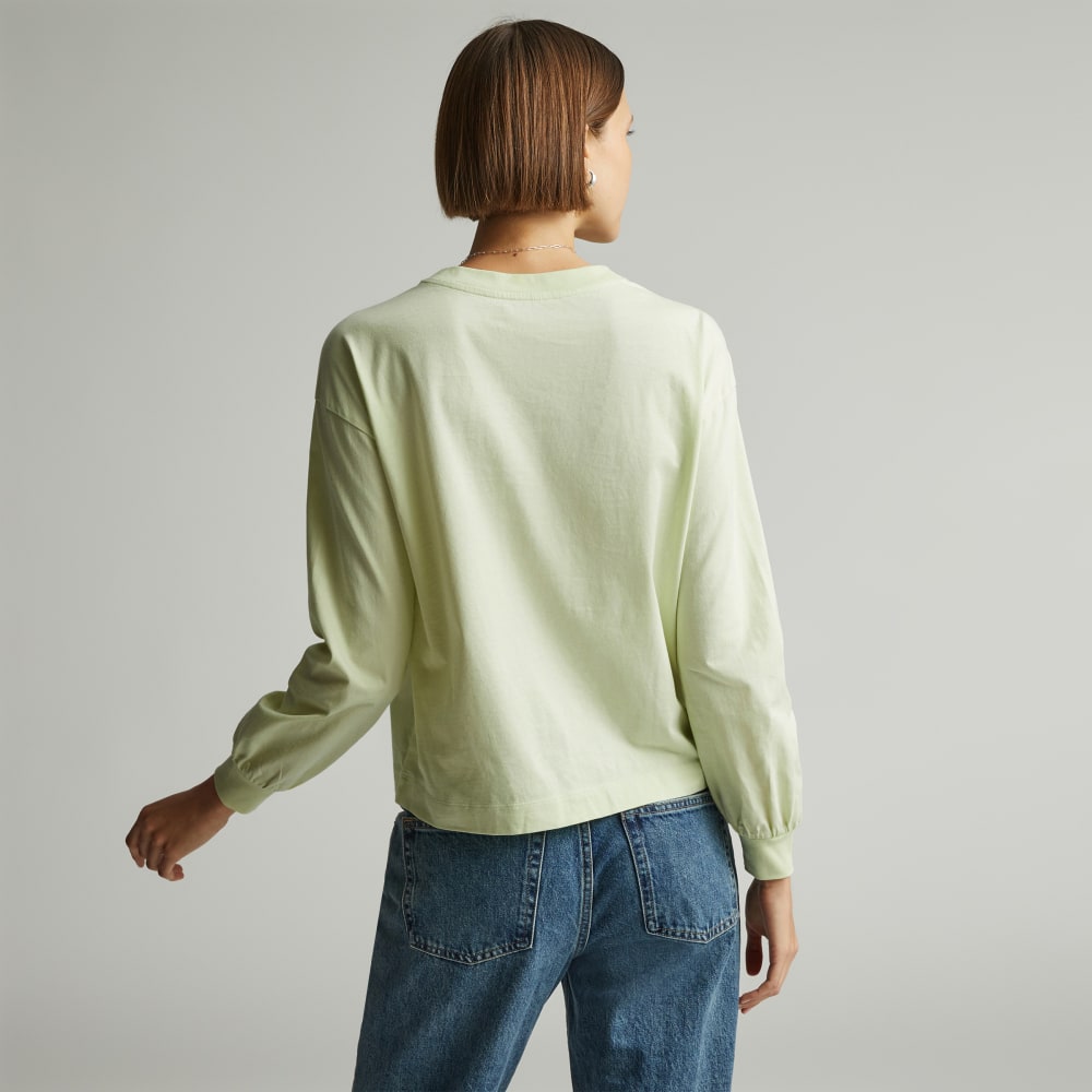 The Organic Cotton Long-Sleeve Tee | Seafoam Green - Image 3