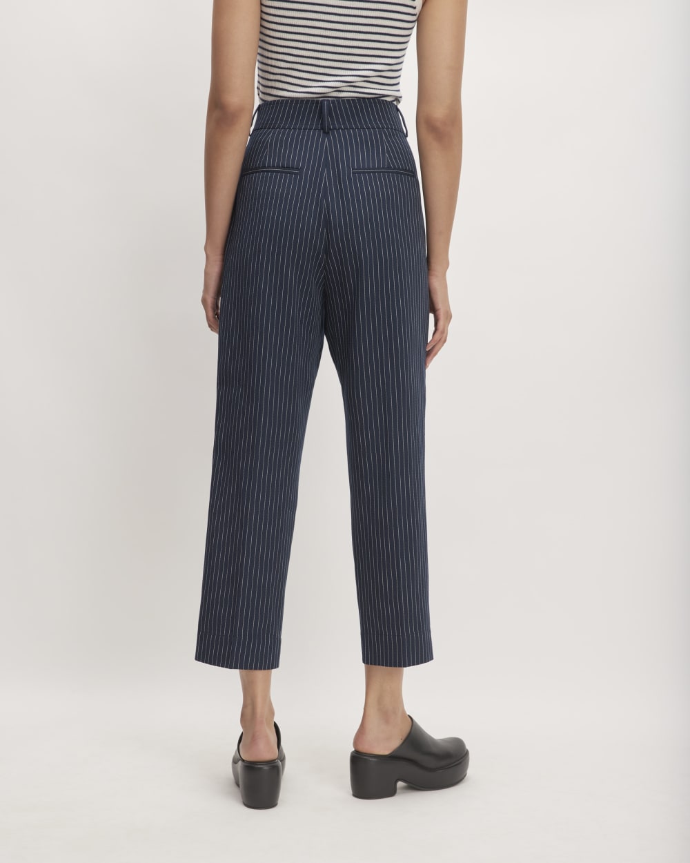 The Draper Tapered Pant in Buttersmooth | Navy / Bone - Image 6