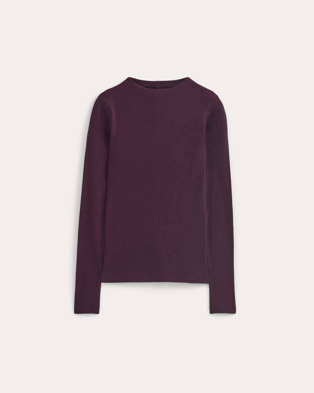 The Luxe Rib Funnel-Neck Tee | Heathered Port Royale - Image 2