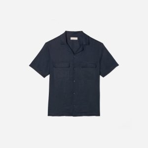 The Resort Shirt in Linen | Deep Navy