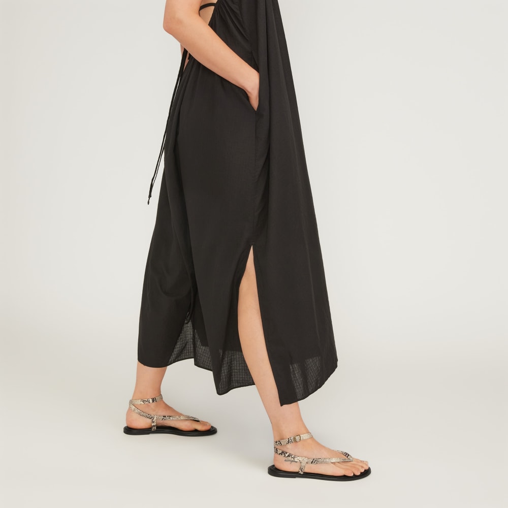 The Tie-Back Halter Dress | Black - Image 7