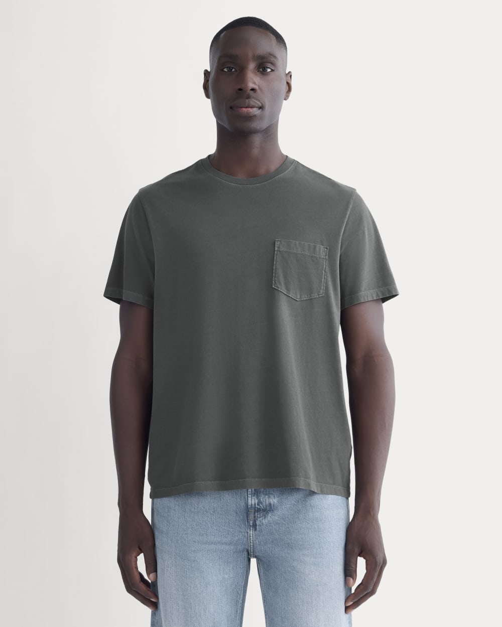 The Essential Organic Garment-Dyed Crew | Black