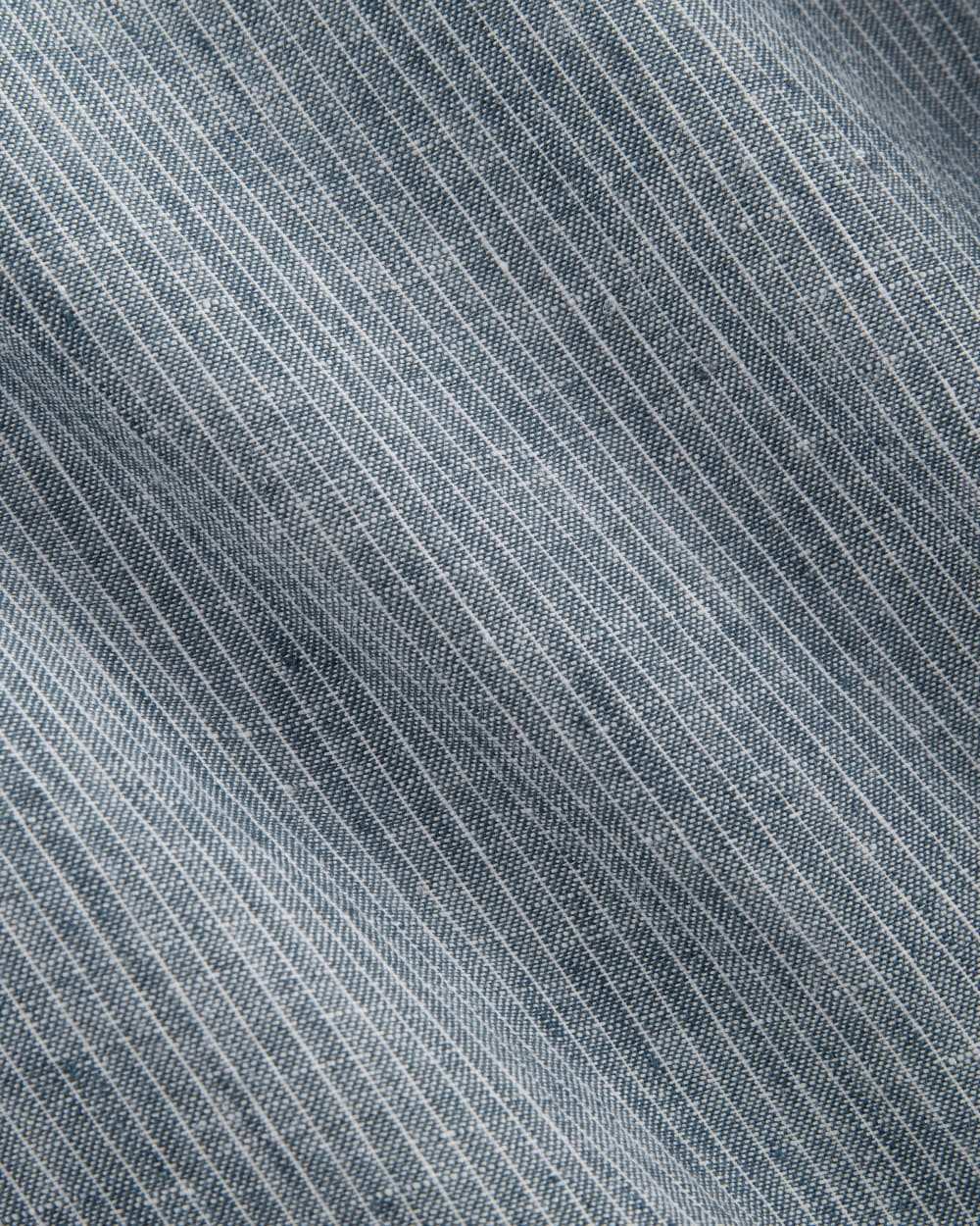 The Daytripper Dress in Linen | White / Blue - Image 5