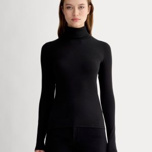 The Luxe Rib Turtleneck | Black
